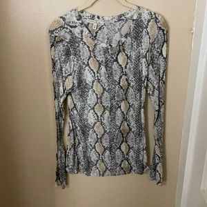 Express long sleeve snake skin pattern